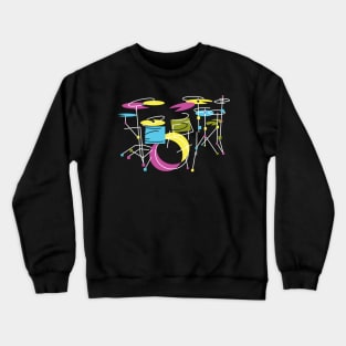 Modern Abstract Drums Artistic Style Crewneck Sweatshirt